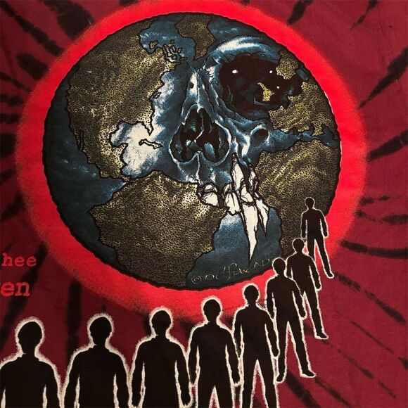 Metallica "Unforgiven" Tie-Dye T-Shirt Men's L Red Graphic Print - Picture 7 of 9